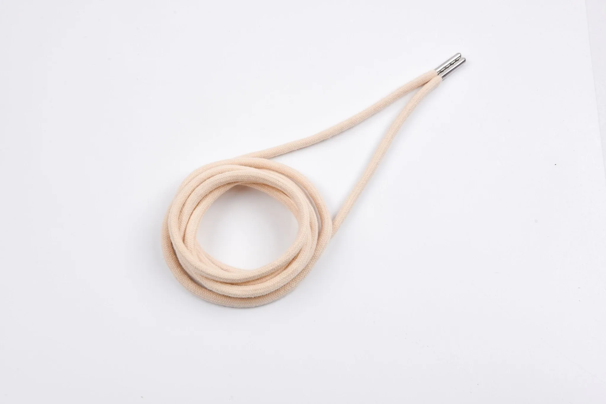 6mm 100% Cotton Drawstring With light weight Metal