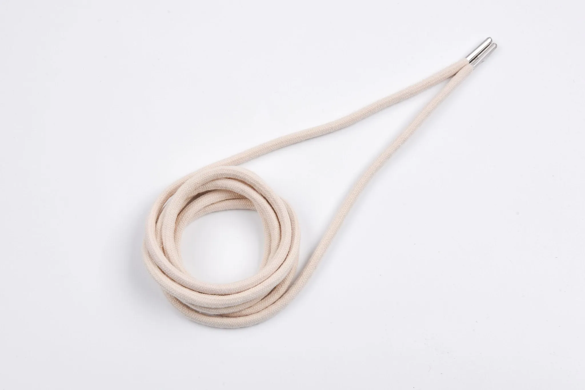 6mm 100% Cotton Drawstring With light weight Metal