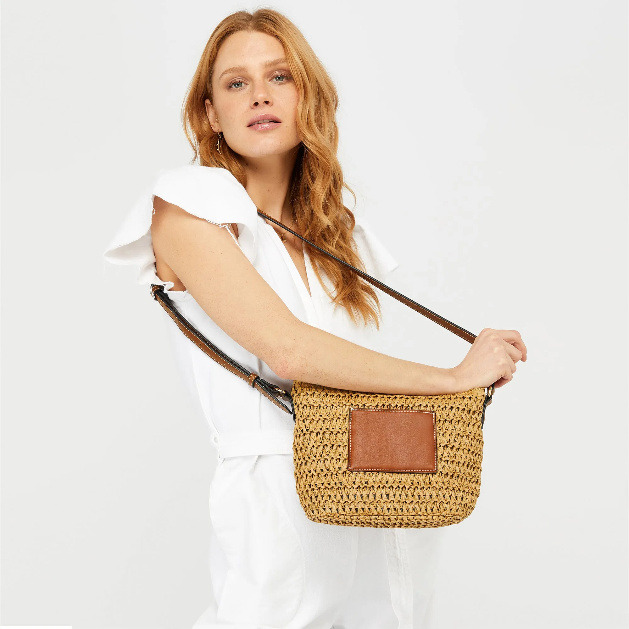 Accessorize London Women'S Julia Woven Cross-Body Bag