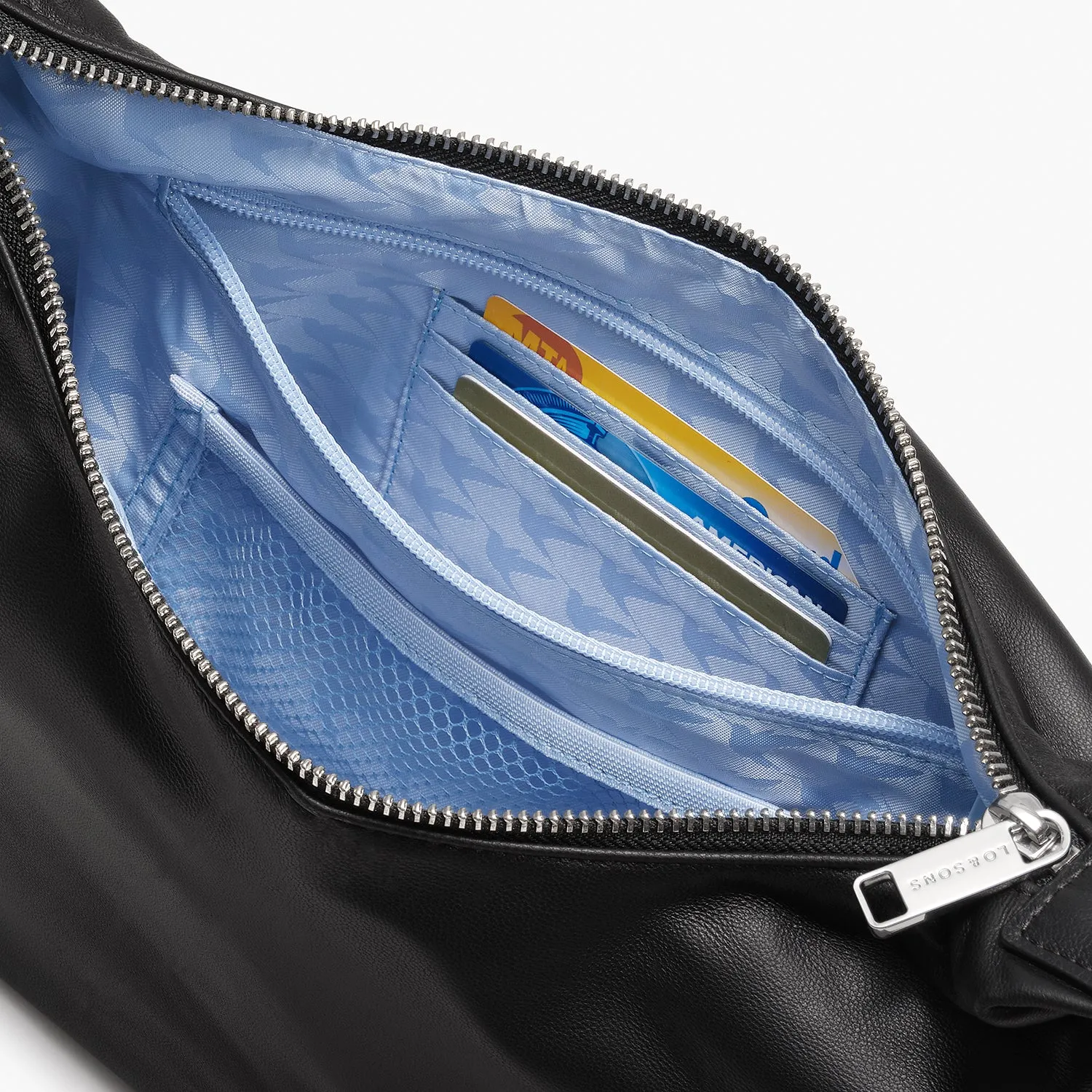 Aoyama - Sheepskin Leather - Black  / Silver / Azure