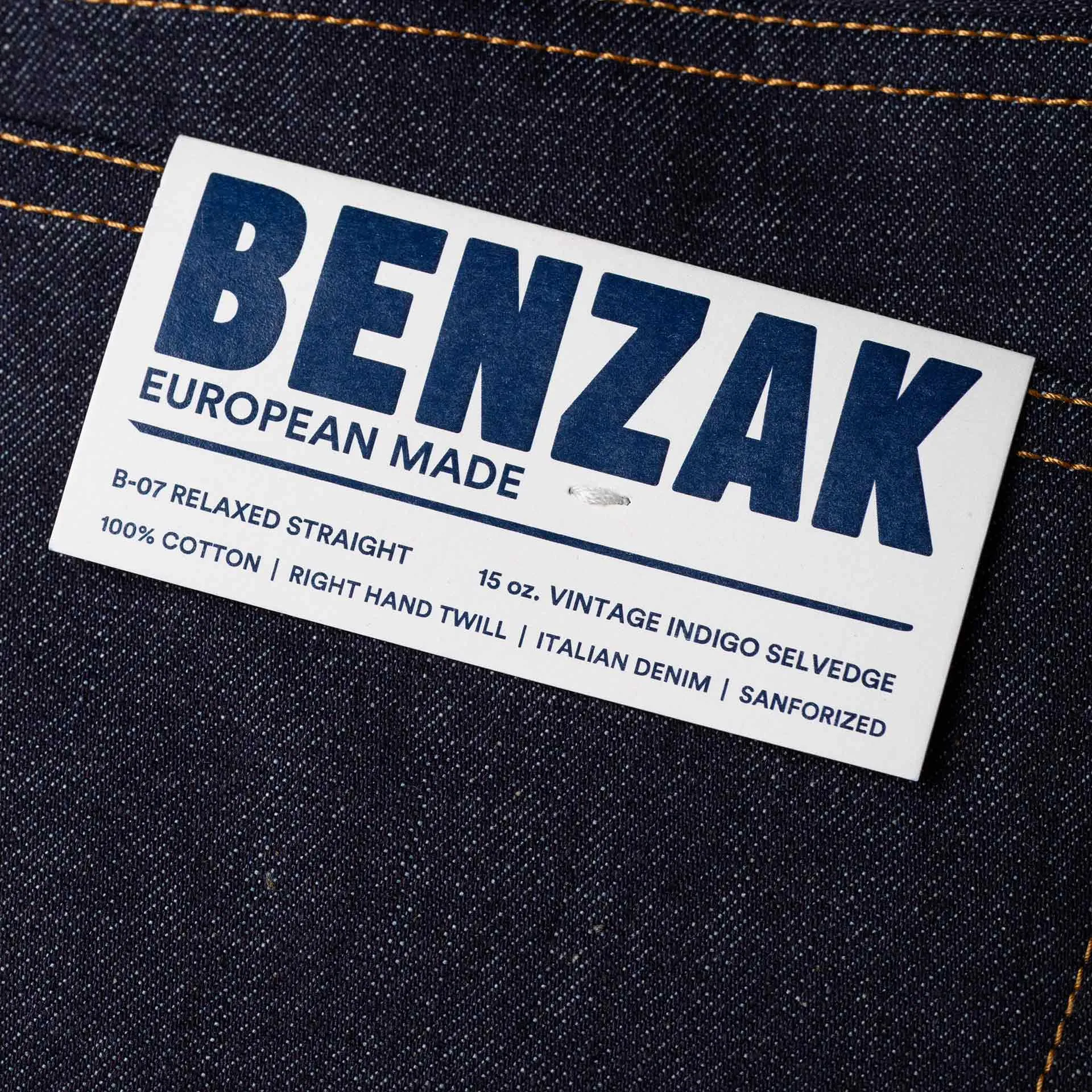 B-07 RELAXED STRAIGHT special #2 15 oz. vintage indigo selvedge [SS25]