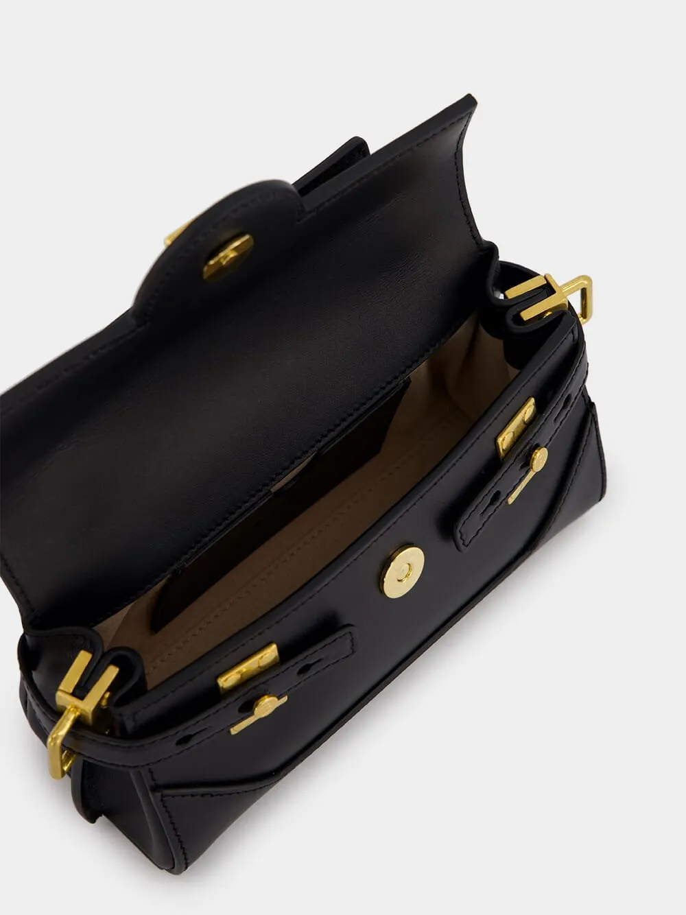 B-Buzz 19 Black Leather Bag