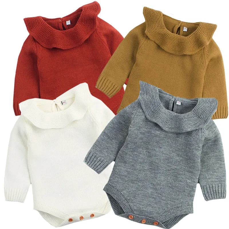 Baby Girl Knitted Warm Romper