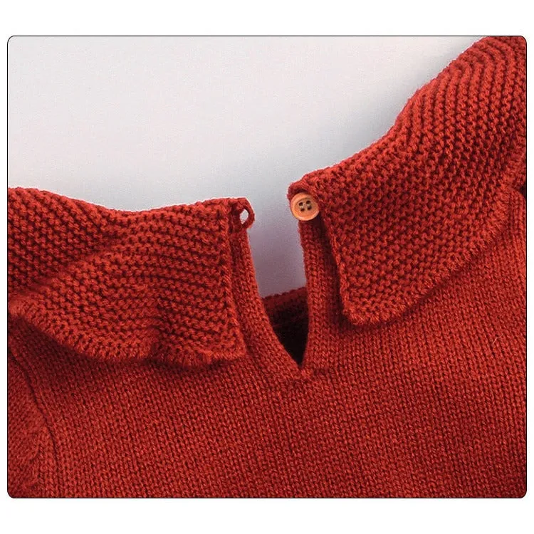 Baby Girl Knitted Warm Romper