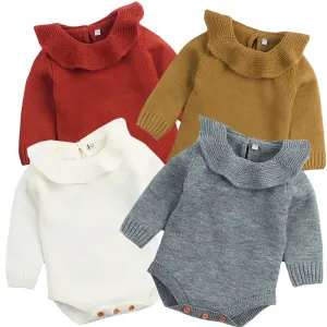 Baby Girl Knitted Warm Romper