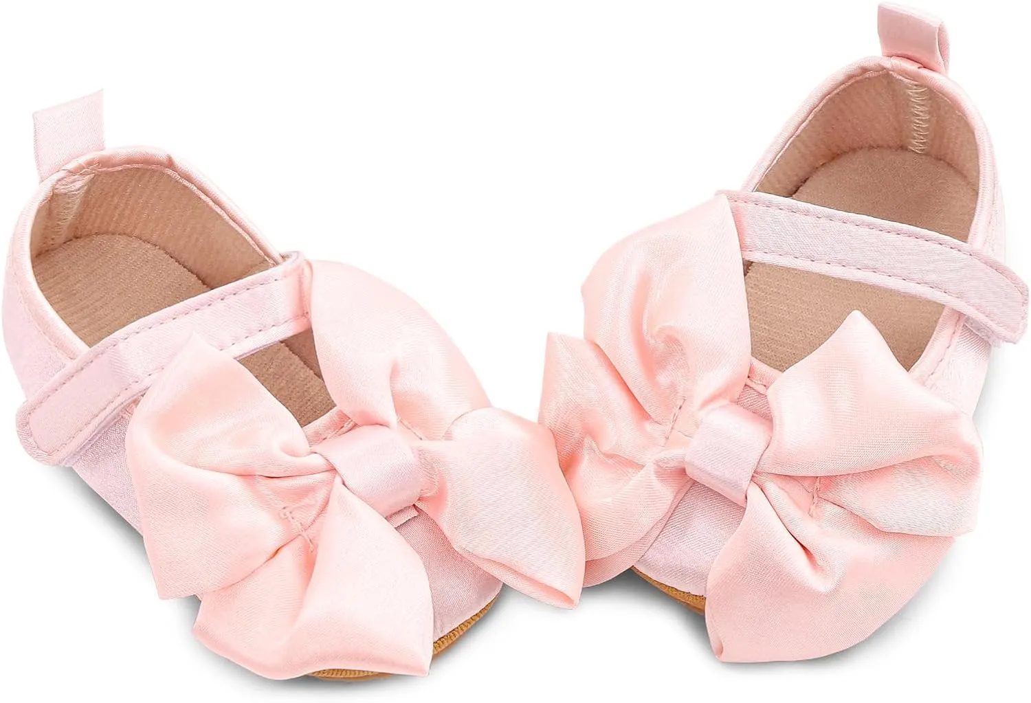 Baby Girls Princess Shoes Bowknot Soft Sole Mary Jane Flat Non Slip Wedding Dress Shoes for Infant Toddlers