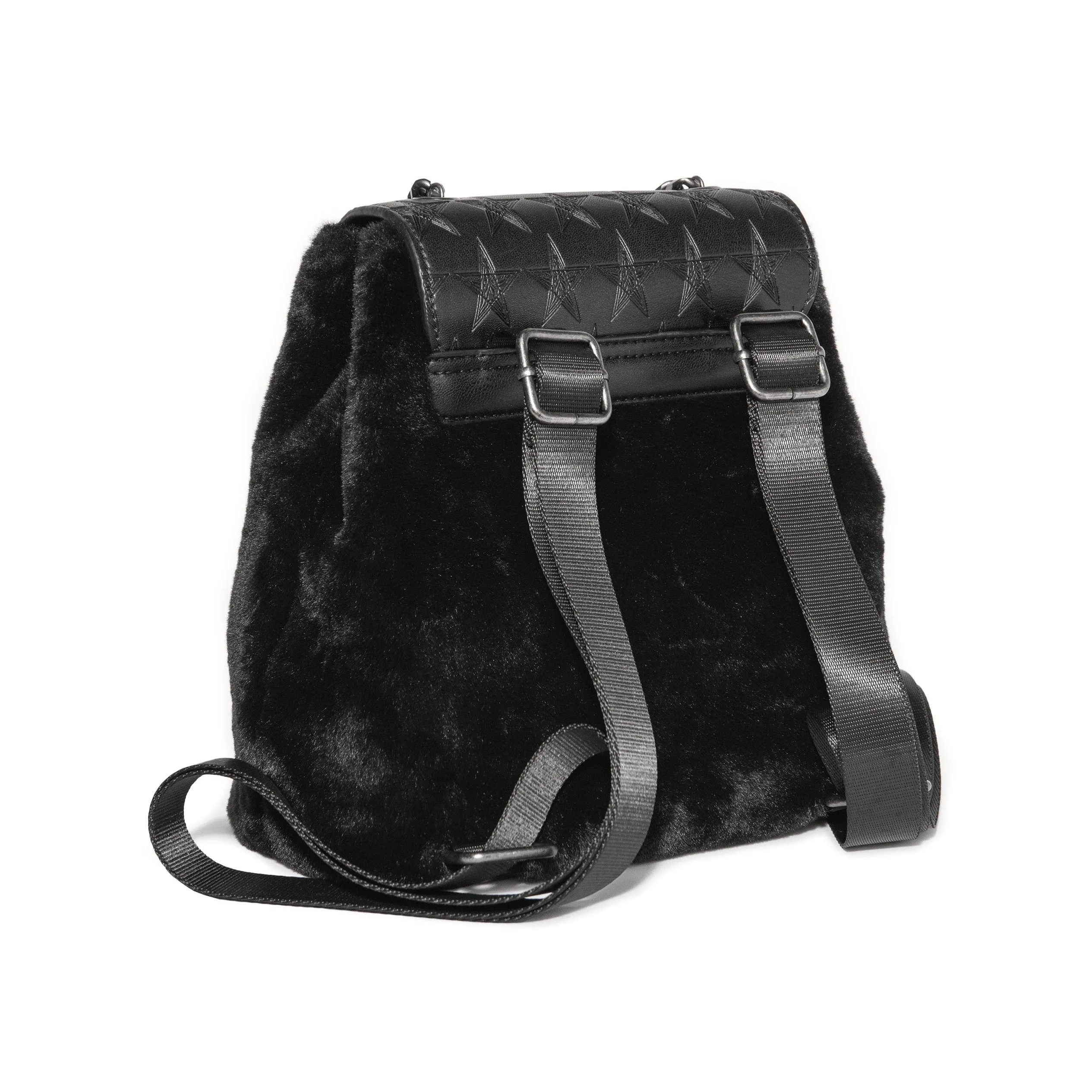 Baphomet - Mini Faux Fur Backpack