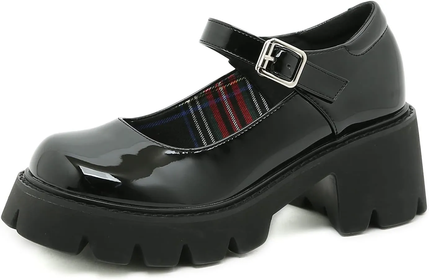 bbruriy Womens Marry Jane Platform Shoes Round Toe Chunky Heel Uniform School Comfy Dress Pumps Lolita Ankle Strap Shoes