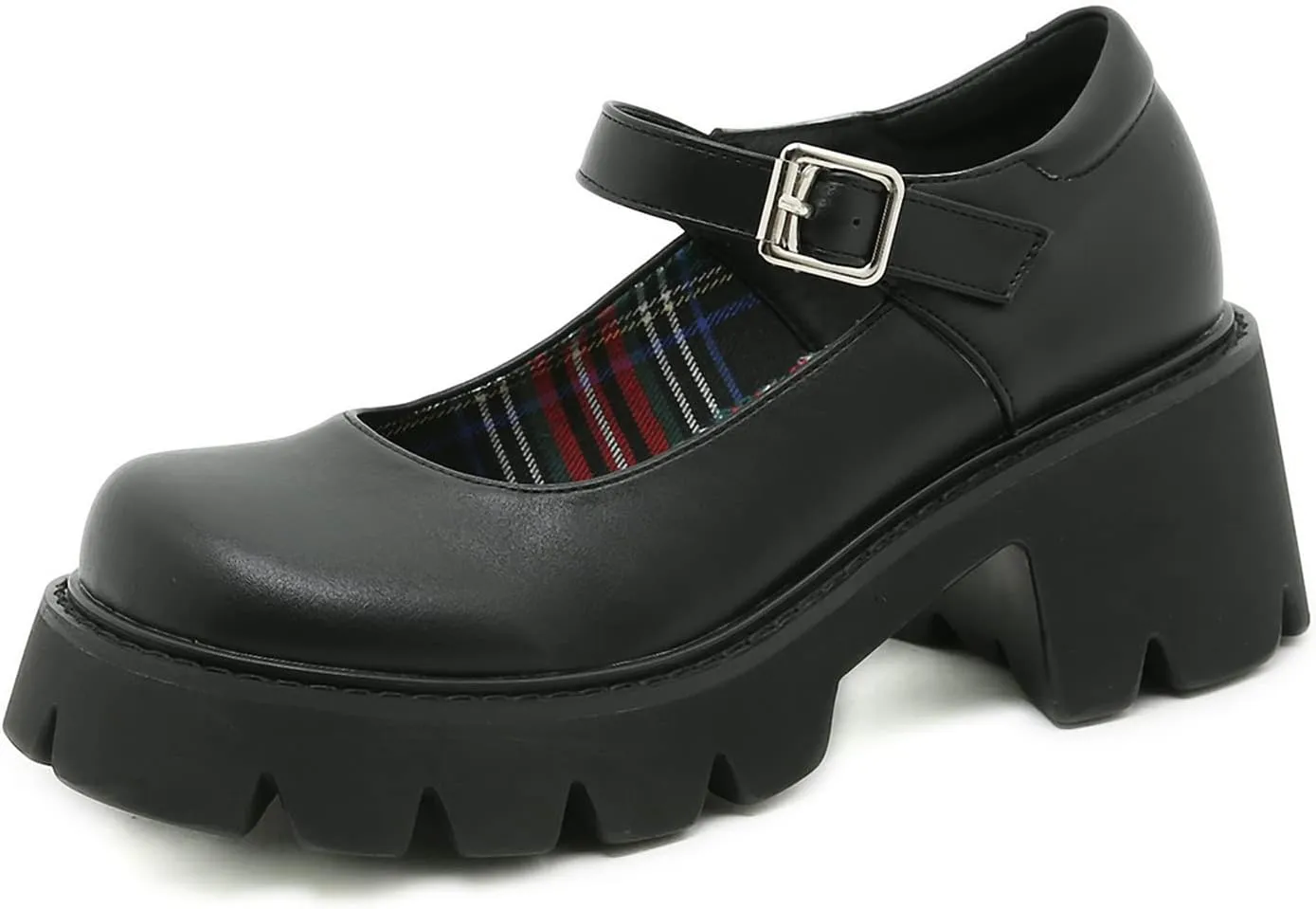 bbruriy Womens Marry Jane Platform Shoes Round Toe Chunky Heel Uniform School Comfy Dress Pumps Lolita Ankle Strap Shoes