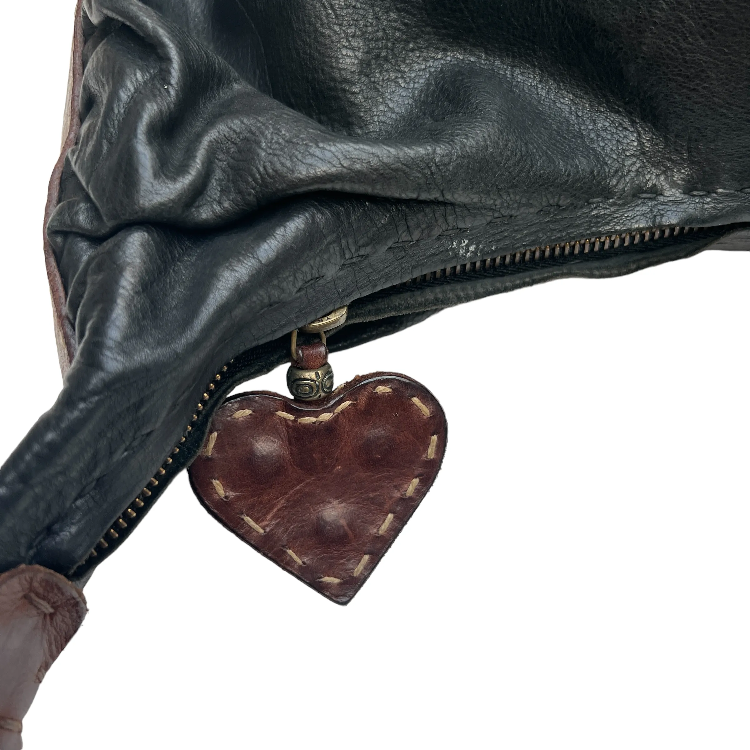 Black Hobo Bag with Aligator Handle