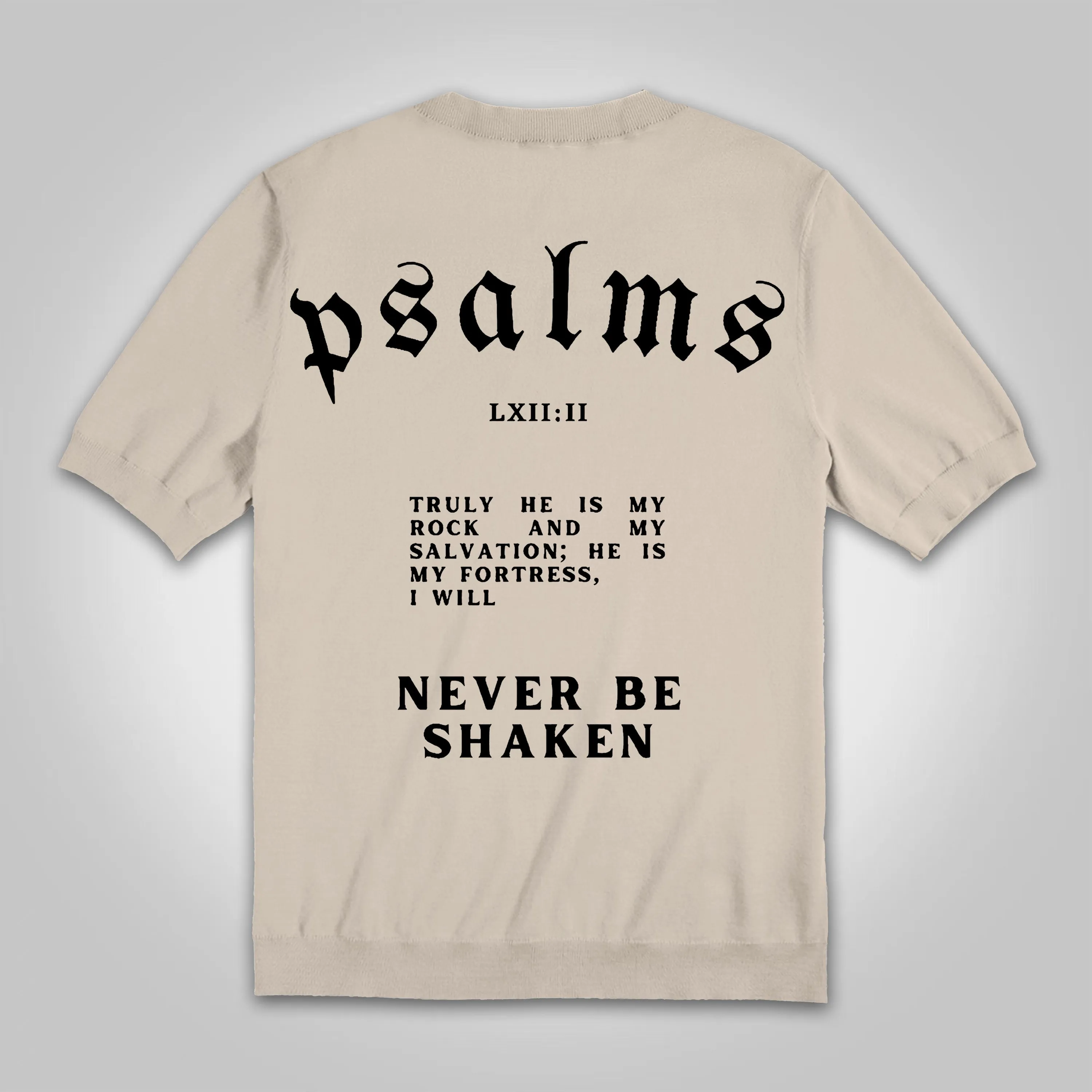 Blavra Vintage I Will Never Be Shaken Cotton Knitted T-shirt