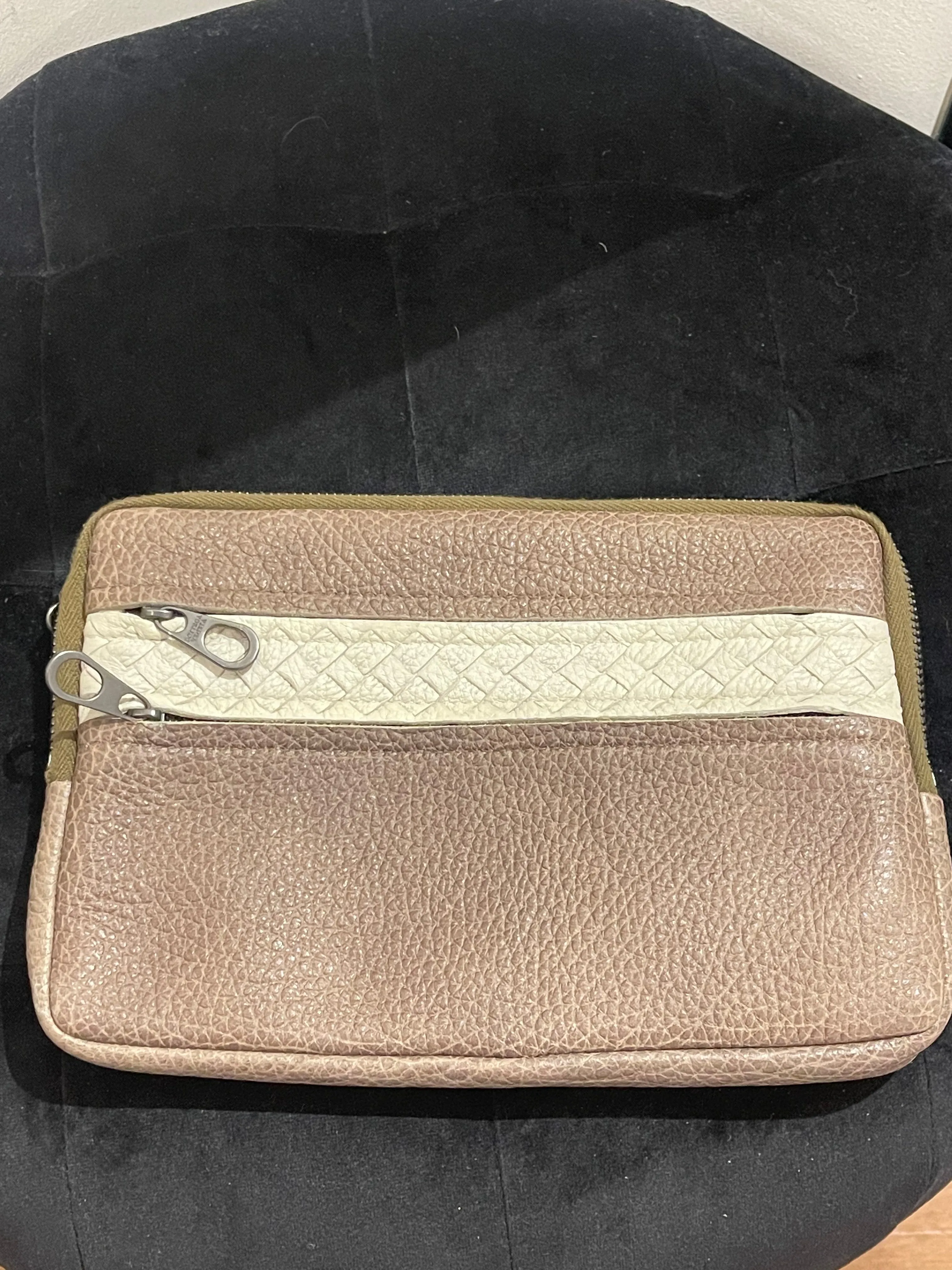 Bottega Leather Clutch Pouch