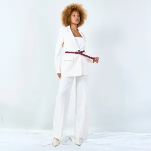 Braided velvet belt with metal buckle wholesale