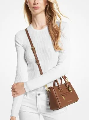 Carine Extra-Small Pebbled Leather Satchel