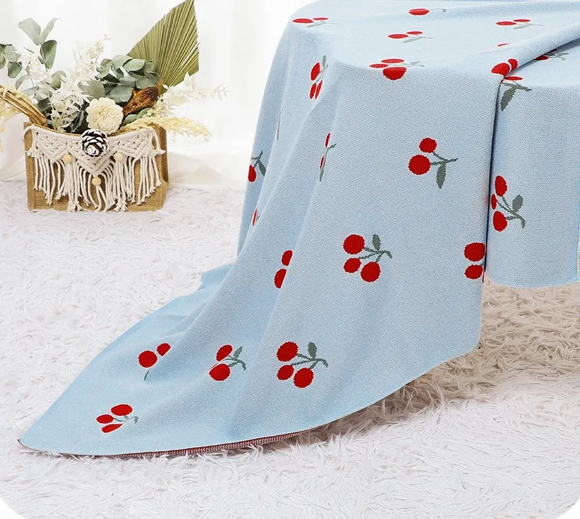 Cherry Infant Knitted Baby Blanket