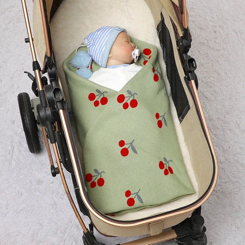 Cherry Infant Knitted Baby Blanket