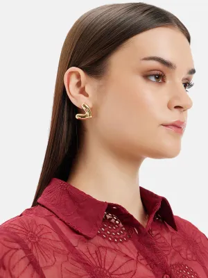 Chique Heart Studd Earrings