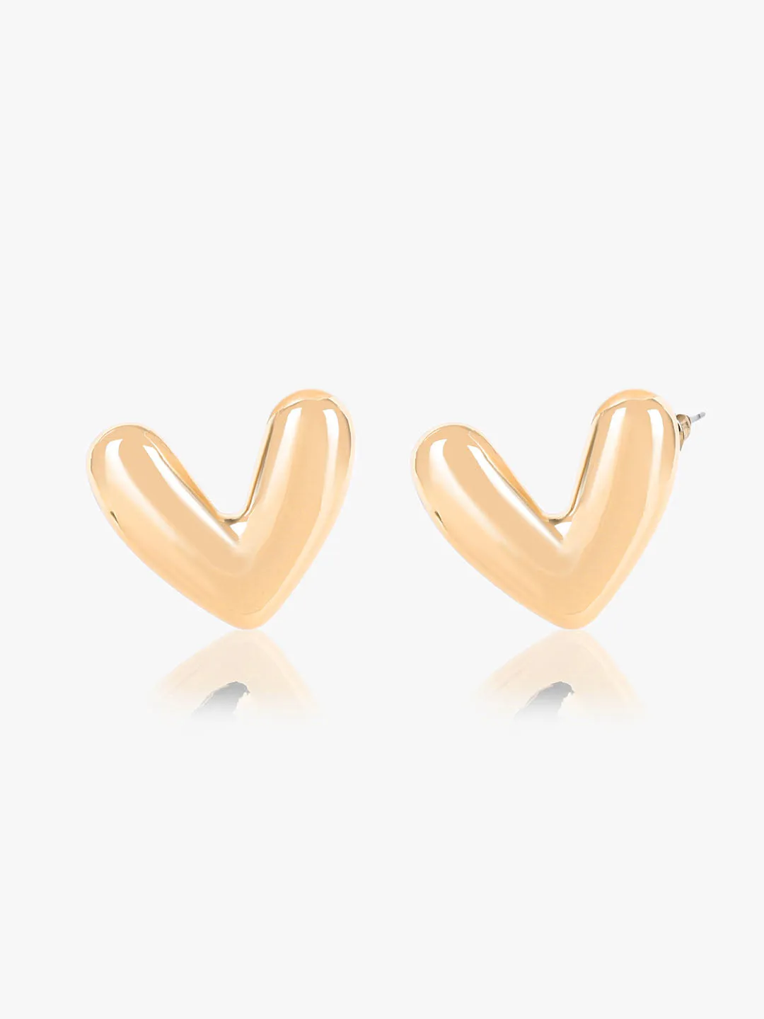 Chique Heart Studd Earrings
