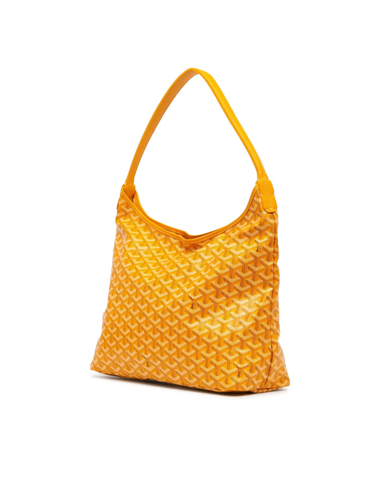 Coated Canvas Hobo Bag with Leather Trim and Detachable Pouch