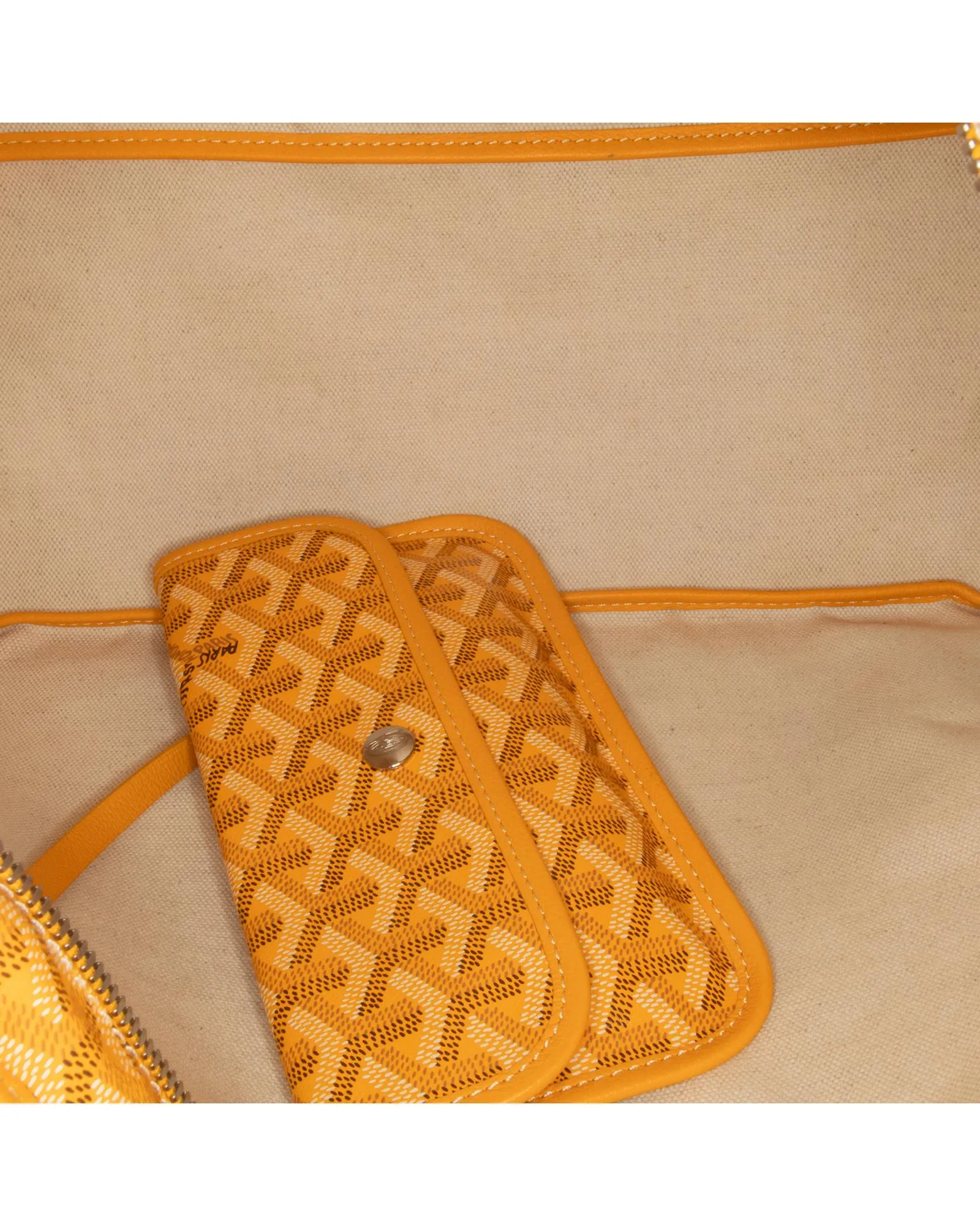 Coated Canvas Hobo Bag with Leather Trim and Detachable Pouch
