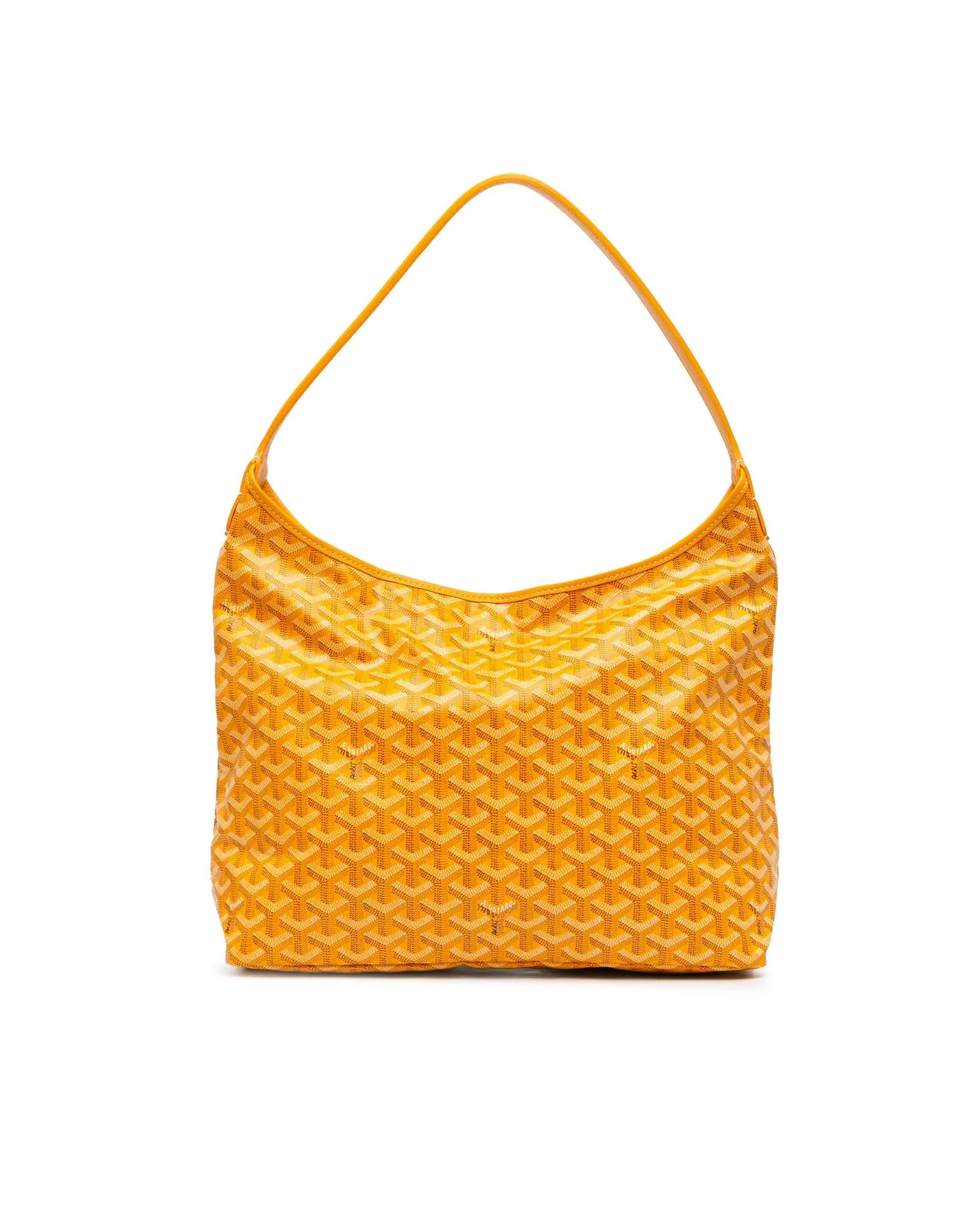 Coated Canvas Hobo Bag with Leather Trim and Detachable Pouch
