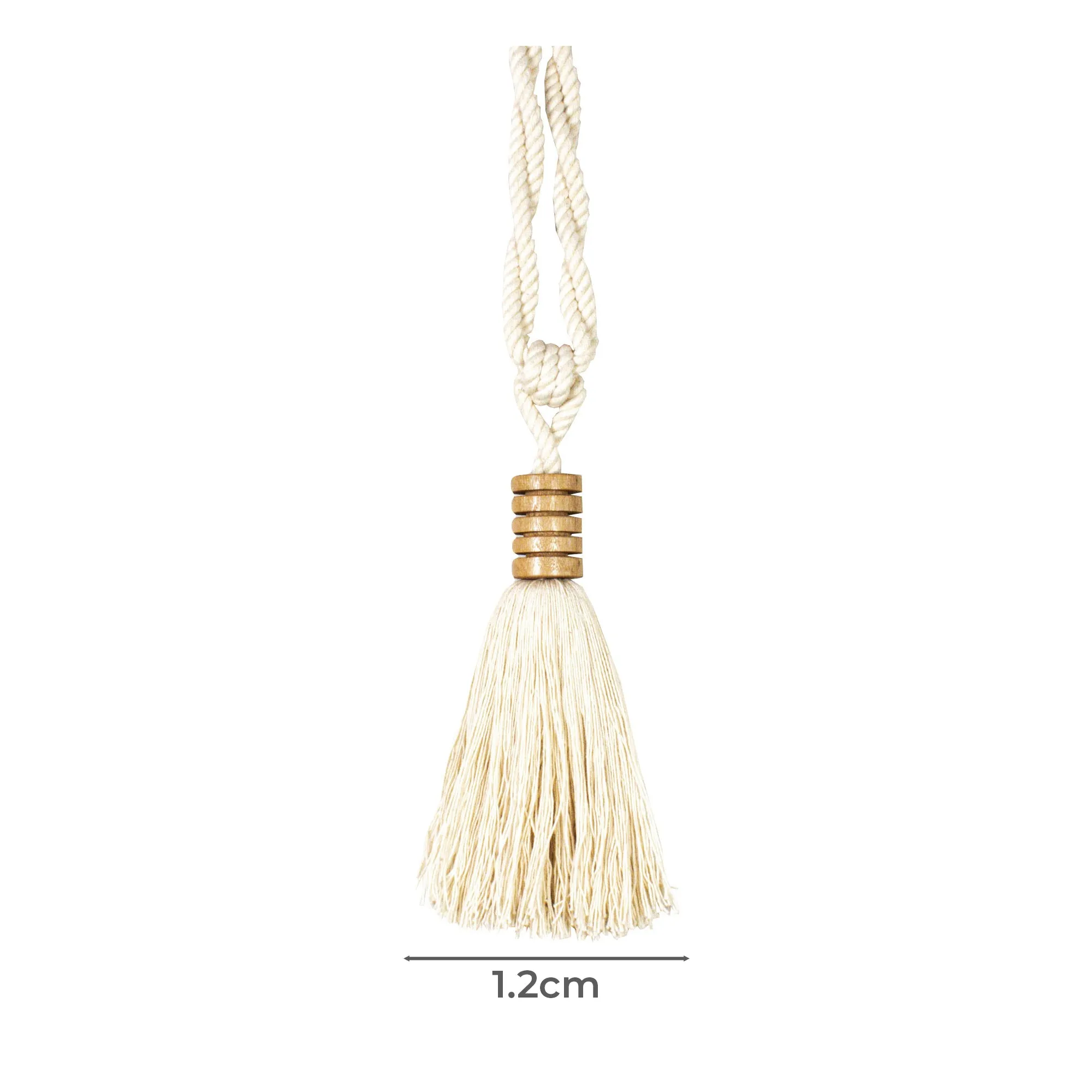 Cotton & Mango Wood Tassel Curtain Tie Back