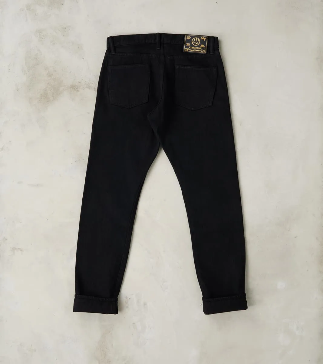 D1864 Kyoto Black Kurozome Relaxed Tapered