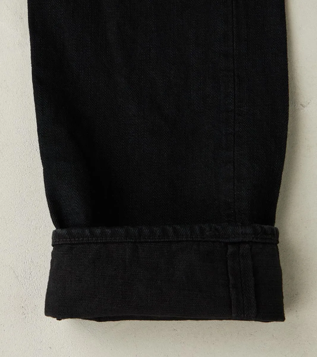 D1864 Kyoto Black Kurozome Relaxed Tapered