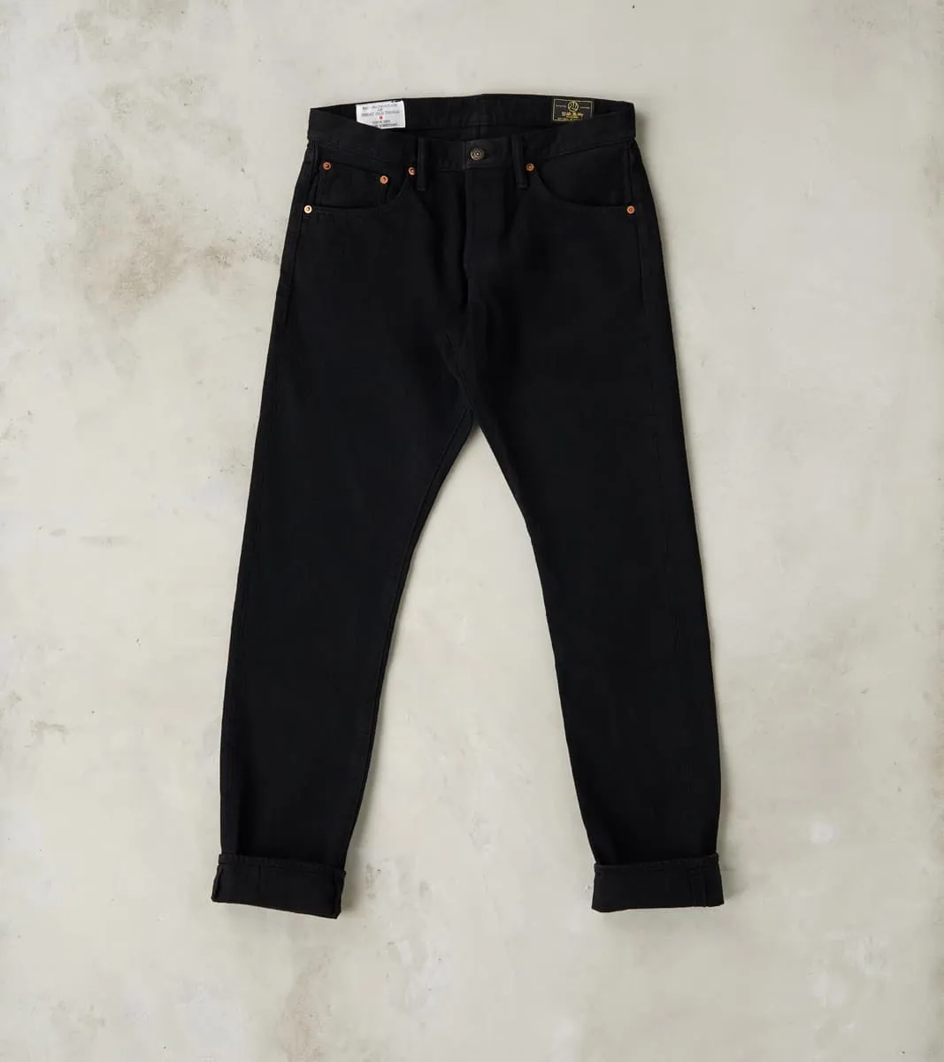 D1864 Kyoto Black Kurozome Relaxed Tapered
