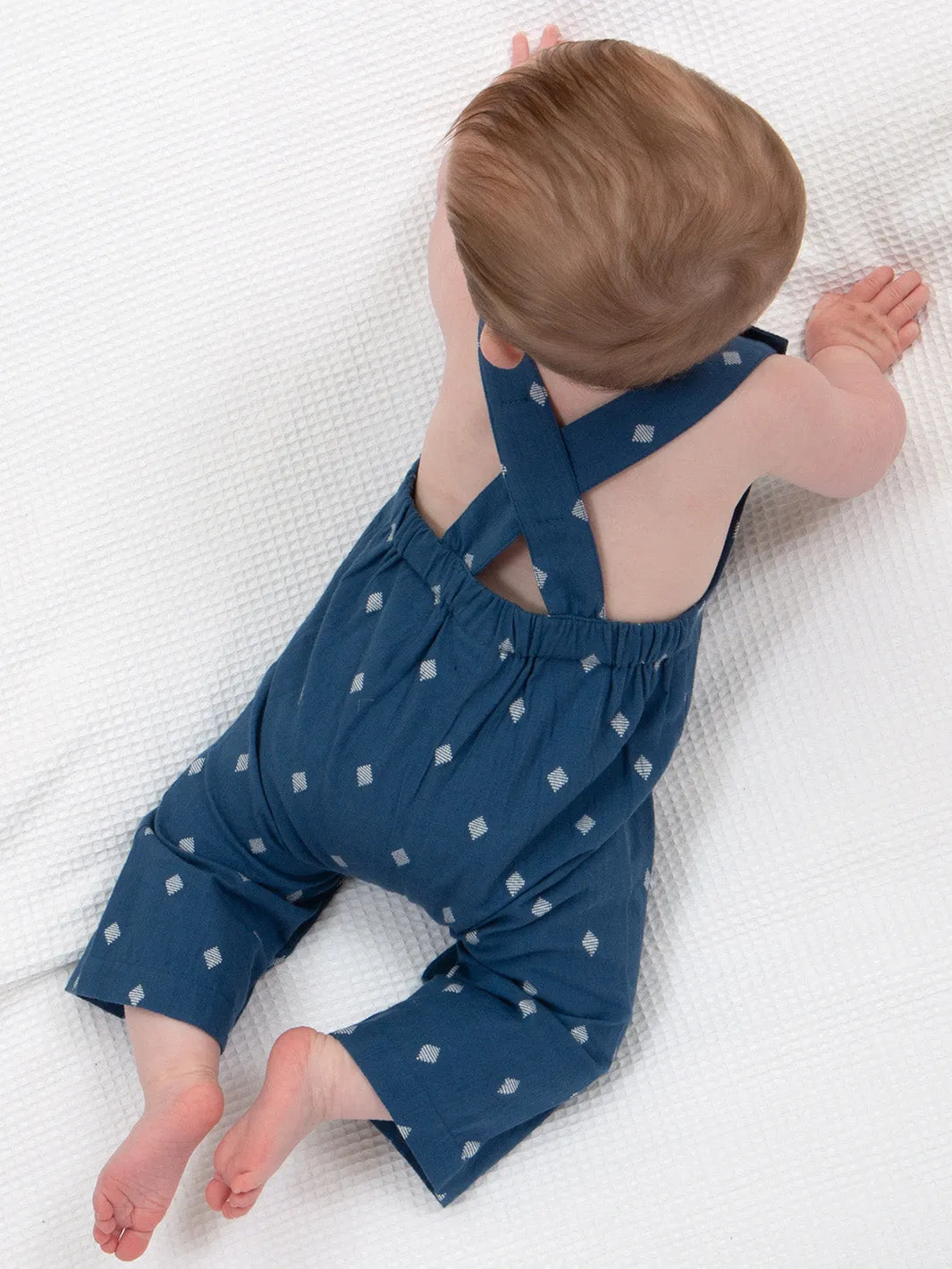 Dobby diamond dungarees