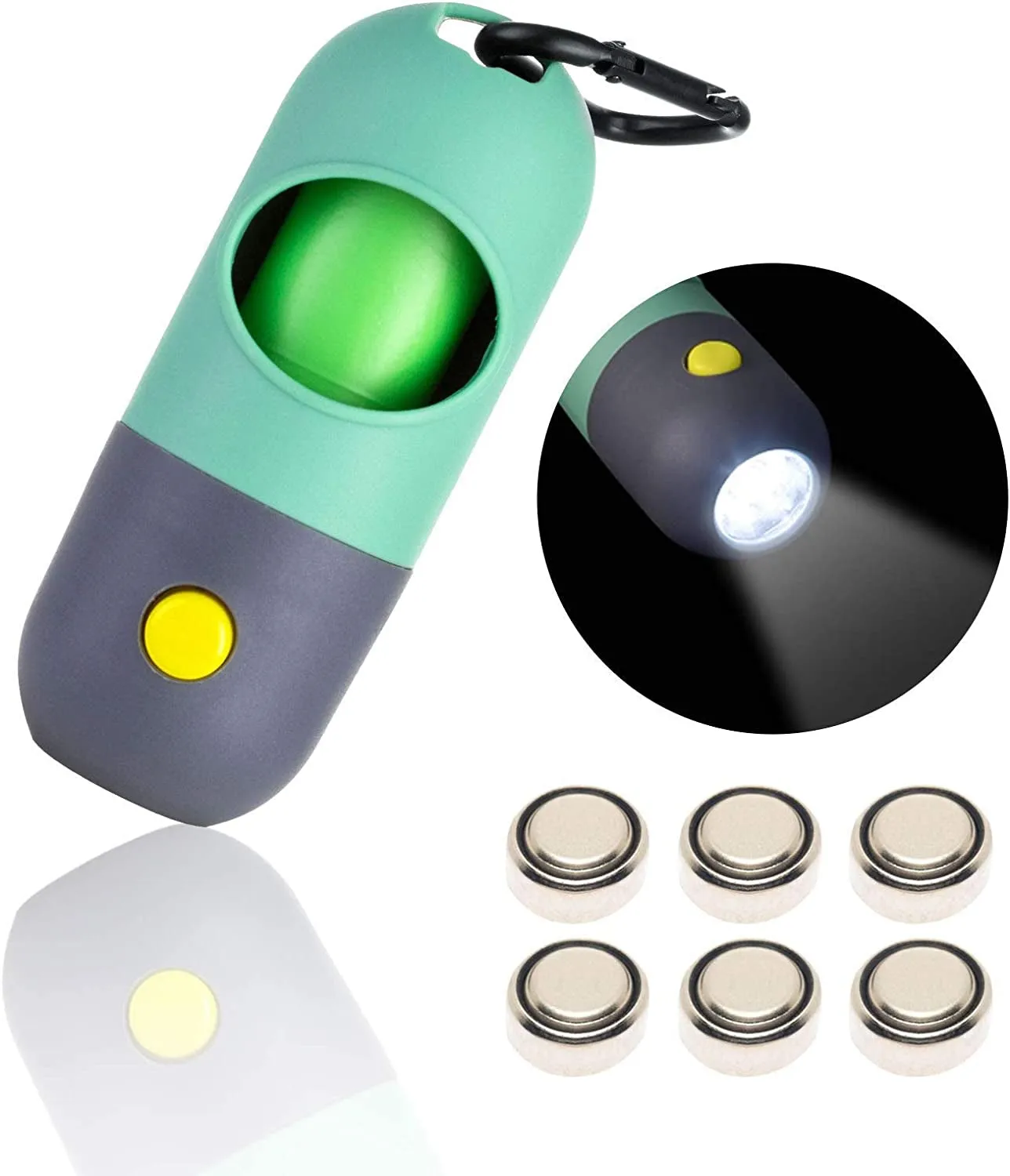 Dog Poop Bag Dispenser with Flashlight