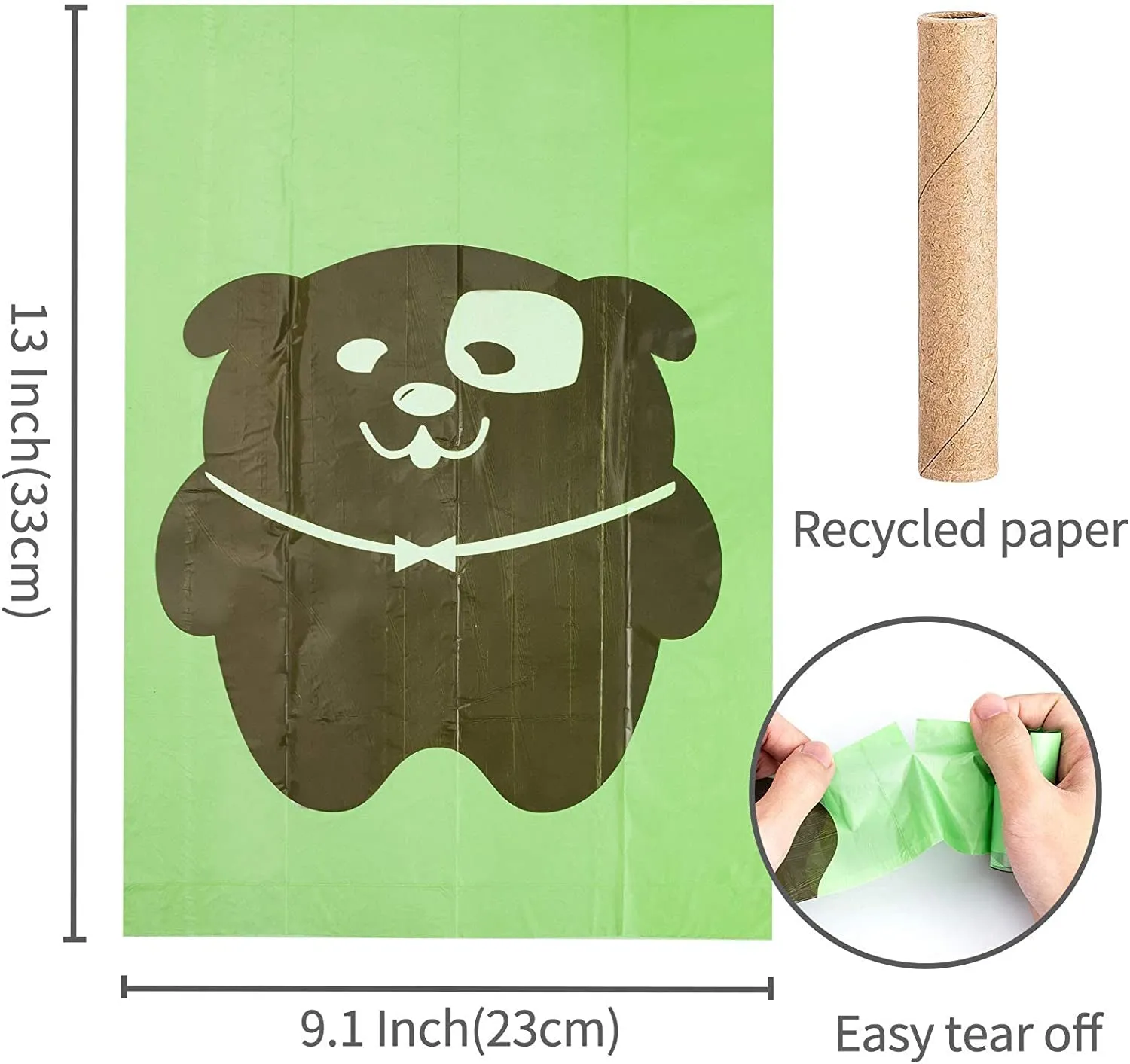 Dog Poop Bag Dispenser with Flashlight