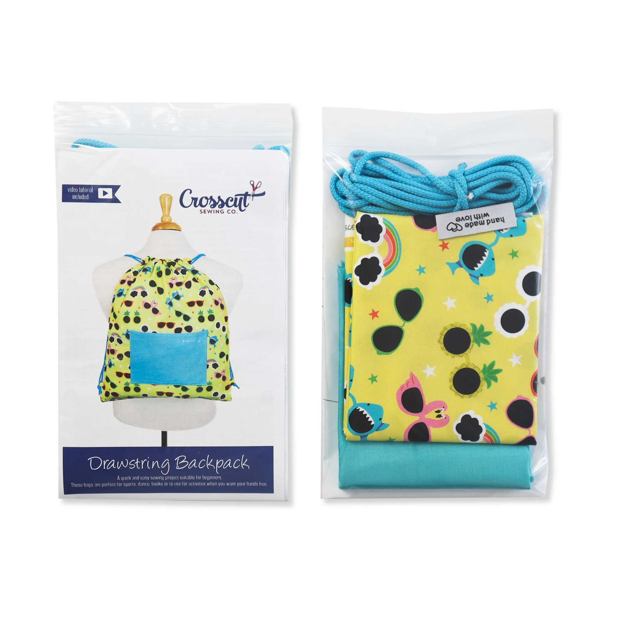Drawstring Backpack Sewing Kit  - Sunglasses