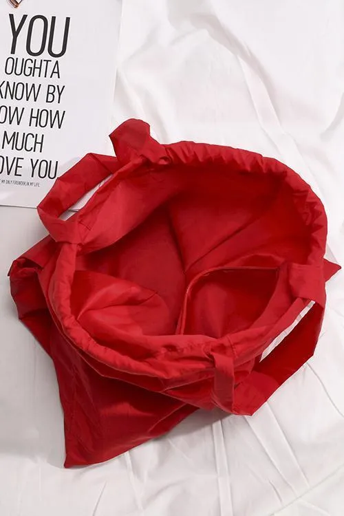 Drawstring Tote Shoulder Bag