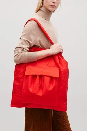 Drawstring Tote Shoulder Bag