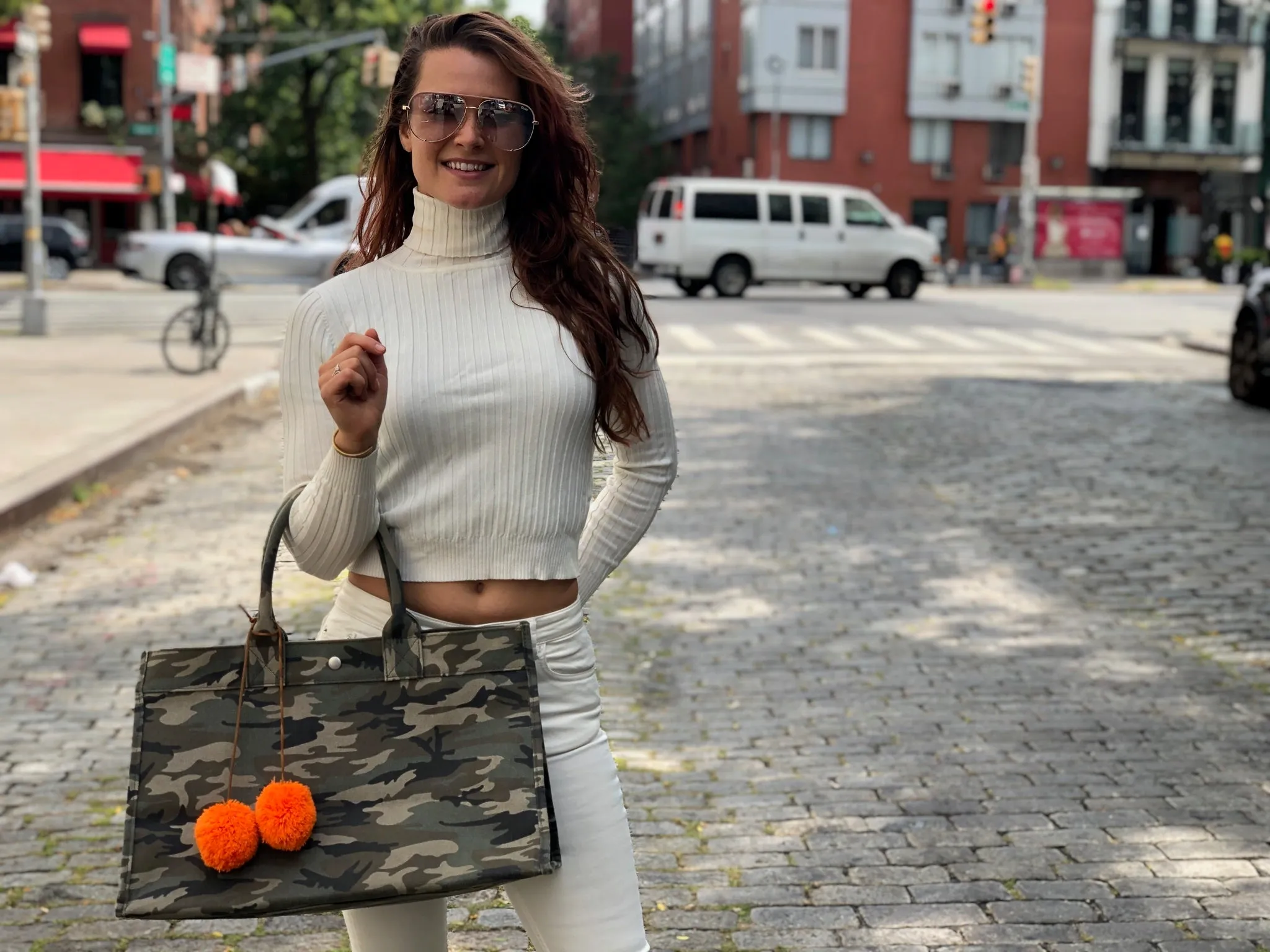 East-West Bag: Green Camouflage