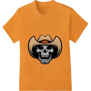Edgy Cowboy Skull DTF Print for Bold Western Style