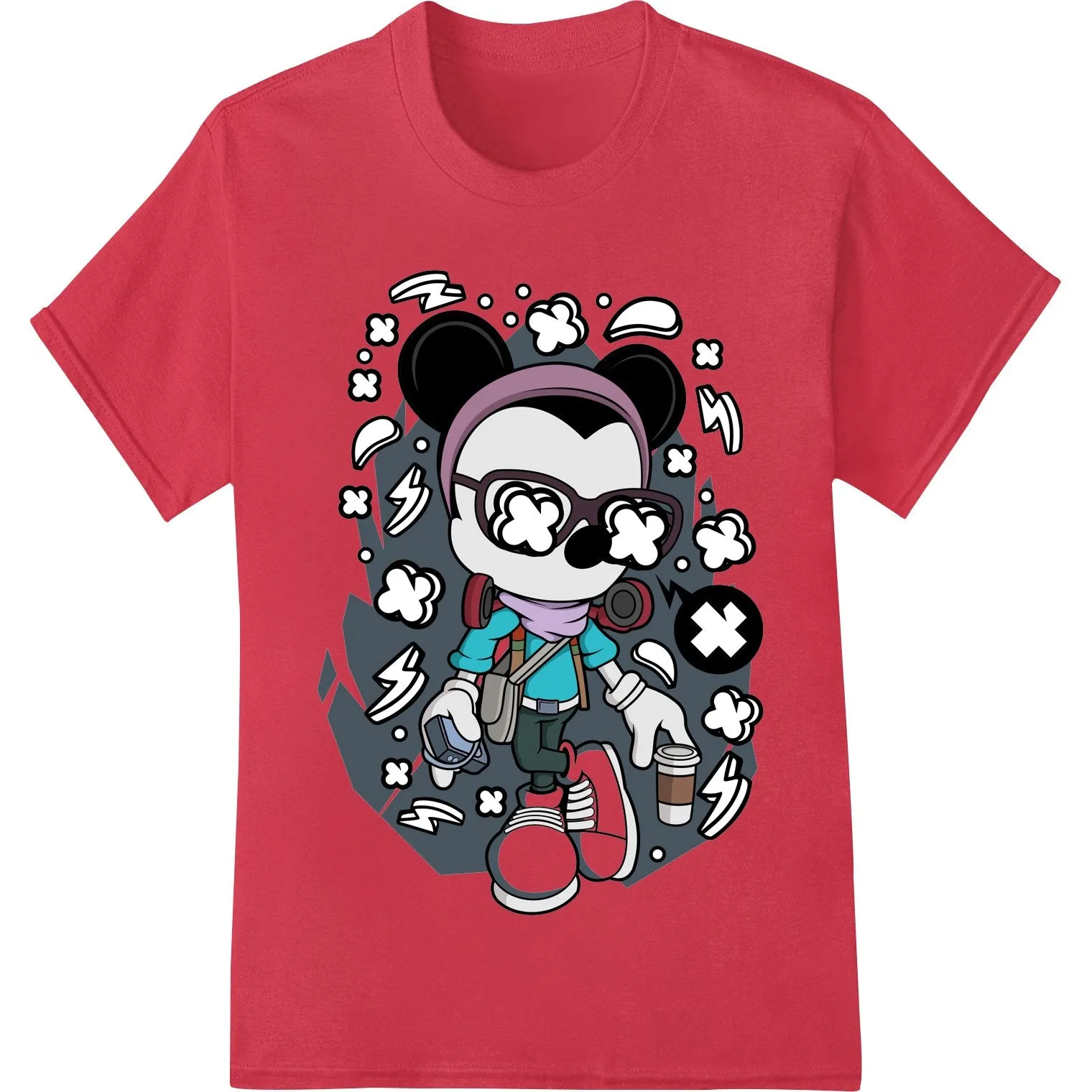 Edgy Graffiti Cartoon Character DTF Print Heat Transfer