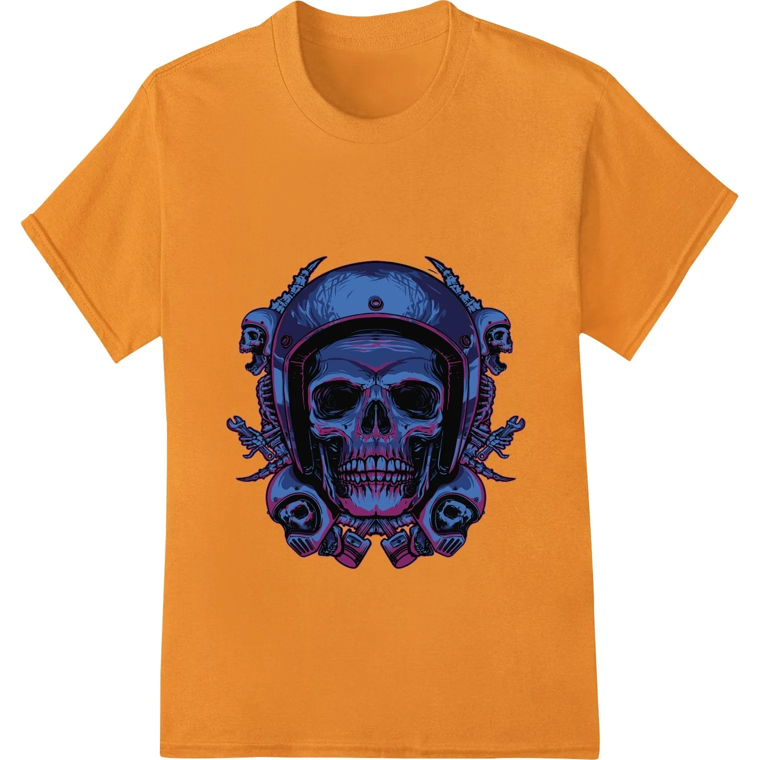 Edgy Skull Pilot Illustration - Bold DTF Print Design
