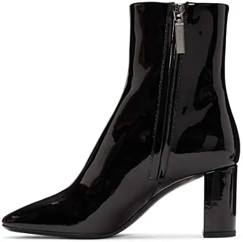 FSJ Women Basic Chunky Heel Ankle Boot Closed Toe Water-Proof Casual Comfy Shoe Size 4-15 US