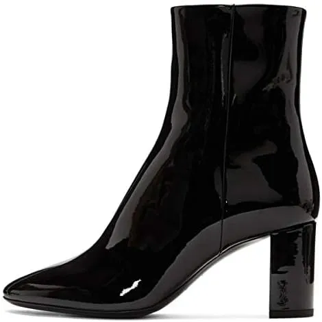 FSJ Women Basic Chunky Heel Ankle Boot Closed Toe Water-Proof Casual Comfy Shoe Size 4-15 US