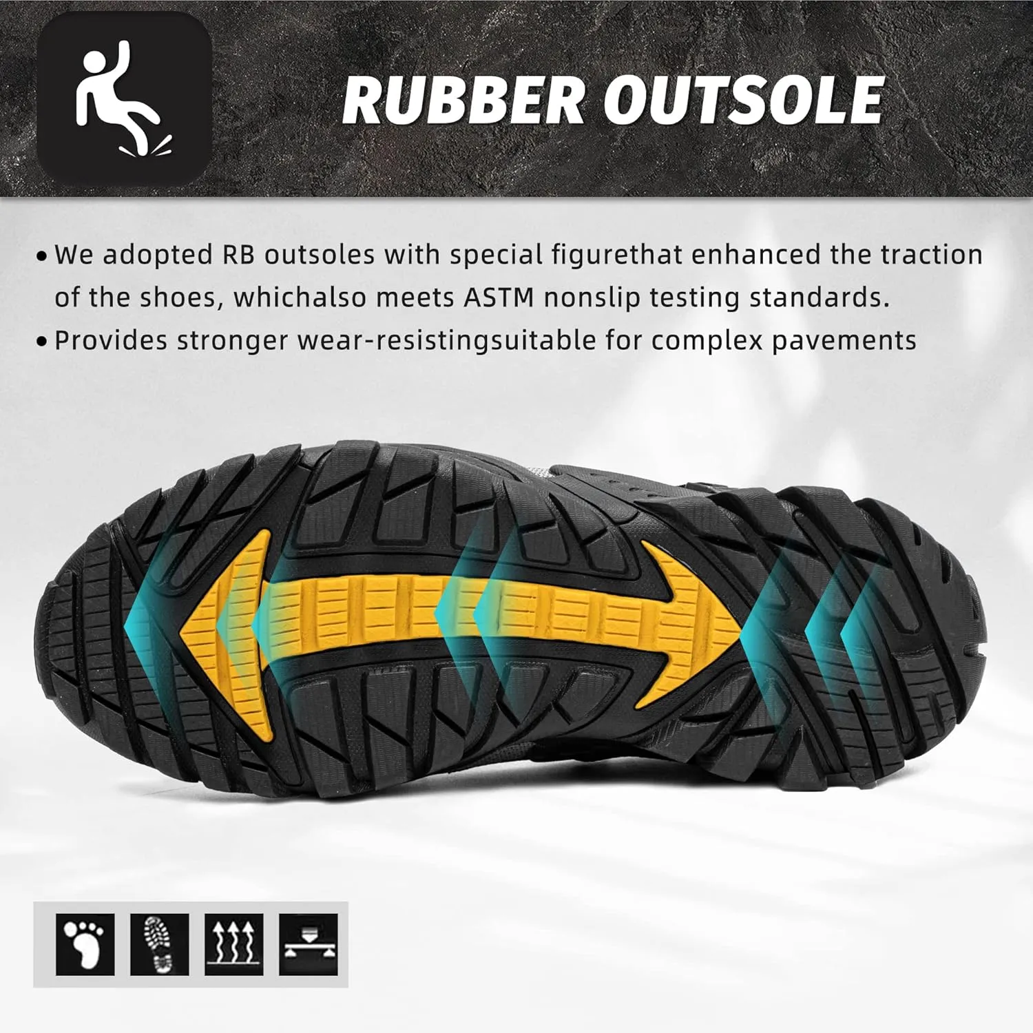 Furuian Steel Toe Shoes for Women Lightweight Breathable Comfortable Working Shoes Industrial Construction Shoes Slip Resistant Puncture Proof Black