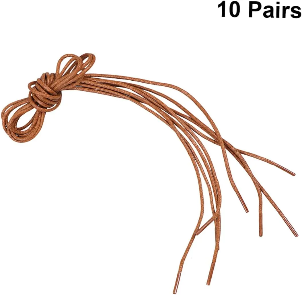 GALPADA 12 Pairs Waxed Shoelace Shoes Accessories Round Shoe Laces Thin Shoe Laces Shoelace Cord