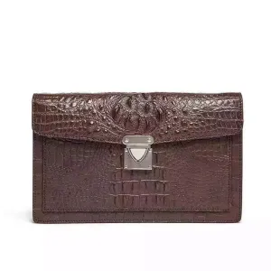 Genuine Crocodile Leather Clutch Bag