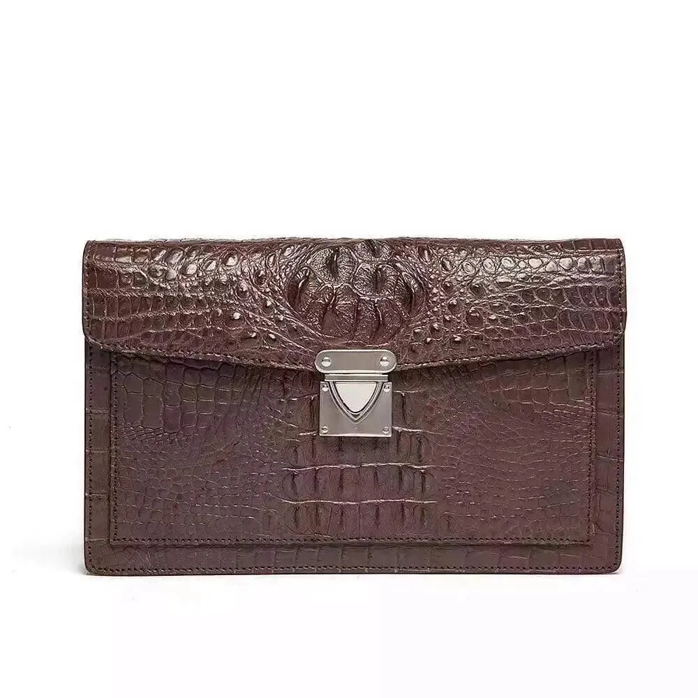 Genuine Crocodile Leather Clutch Bag