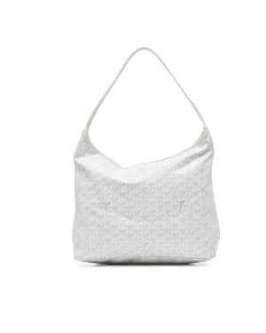 Goyardine Boheme Coated Canvas Hobo Bag with Leather Trim