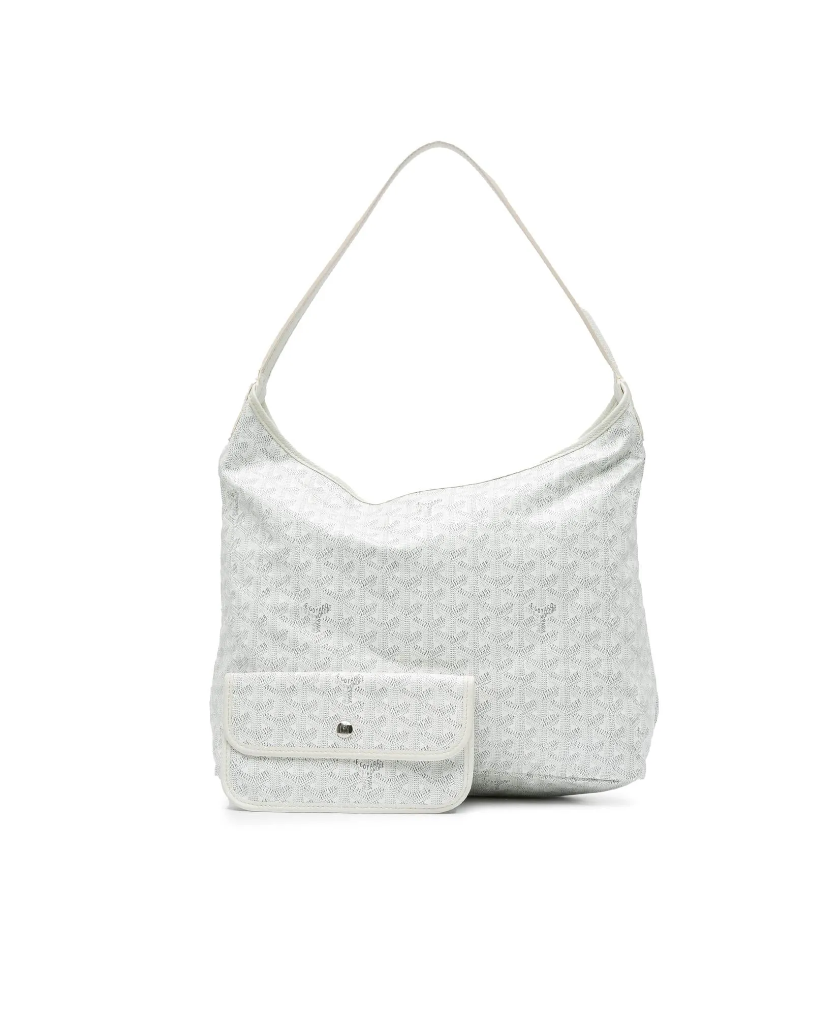 Goyardine Boheme Coated Canvas Hobo Bag with Leather Trim