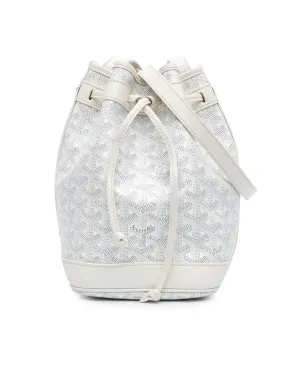 Goyardine Petit Flot Coated Canvas Bucket Bag with Leather Trim
