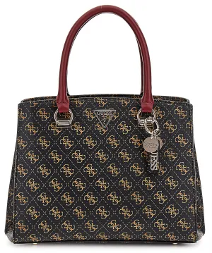 Guess Noelle 4G Girlfriend Satchel In Brown For Women