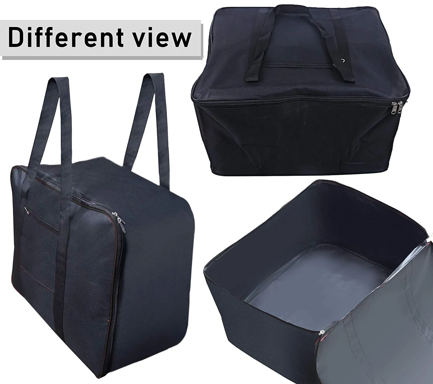 Kuber Industries Luggage Bag | Trolley Bags for Travel | Collapsible Luggage Bag | Travelling Bag | Trolley Bags for Suitcase | Lightweight Luggage Bag | 24 Inch | Pack of 5 | Khakhi Gray